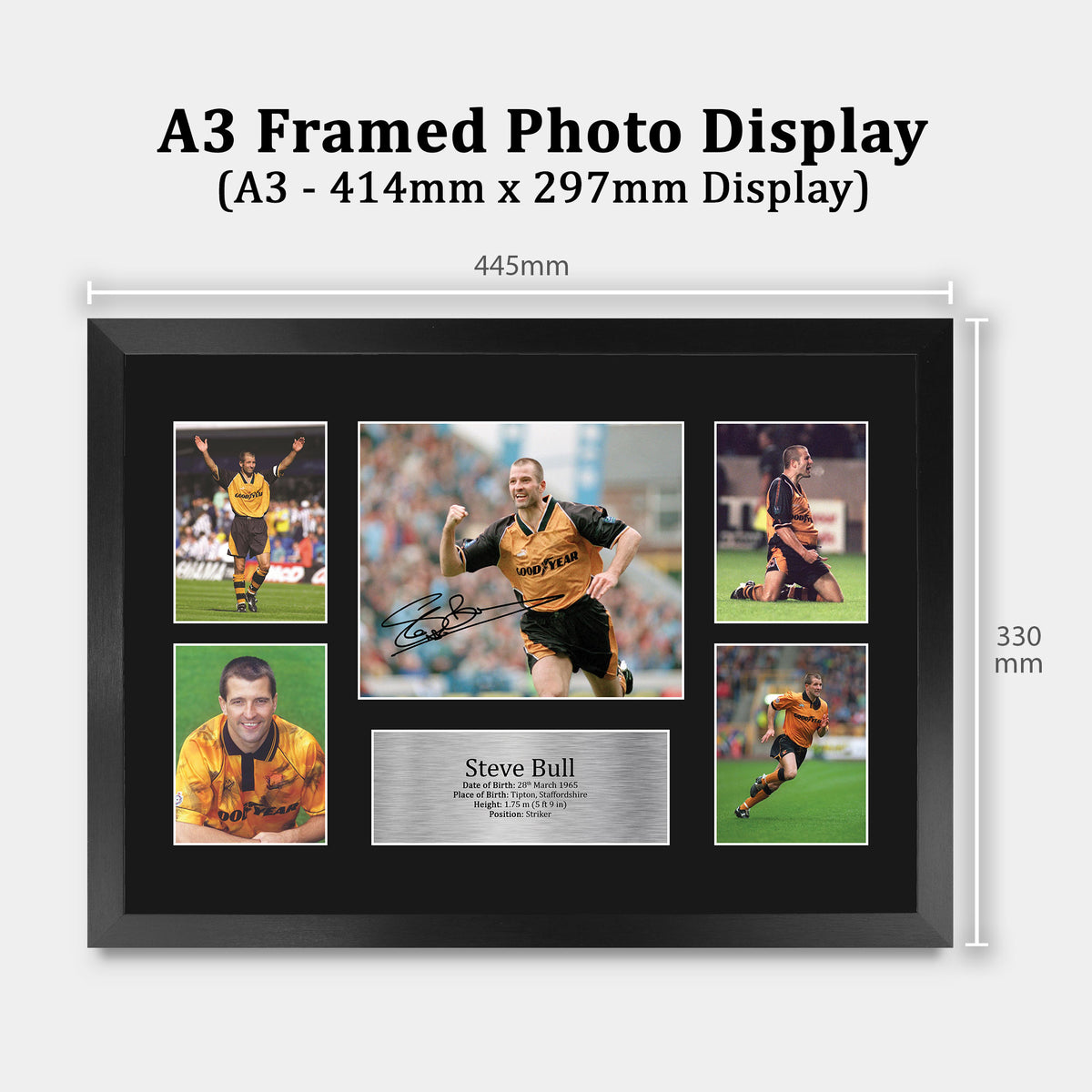 Steve Bull A3 framed print, view 2