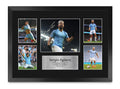 Sergio Aguero Manchester City A3 framed print