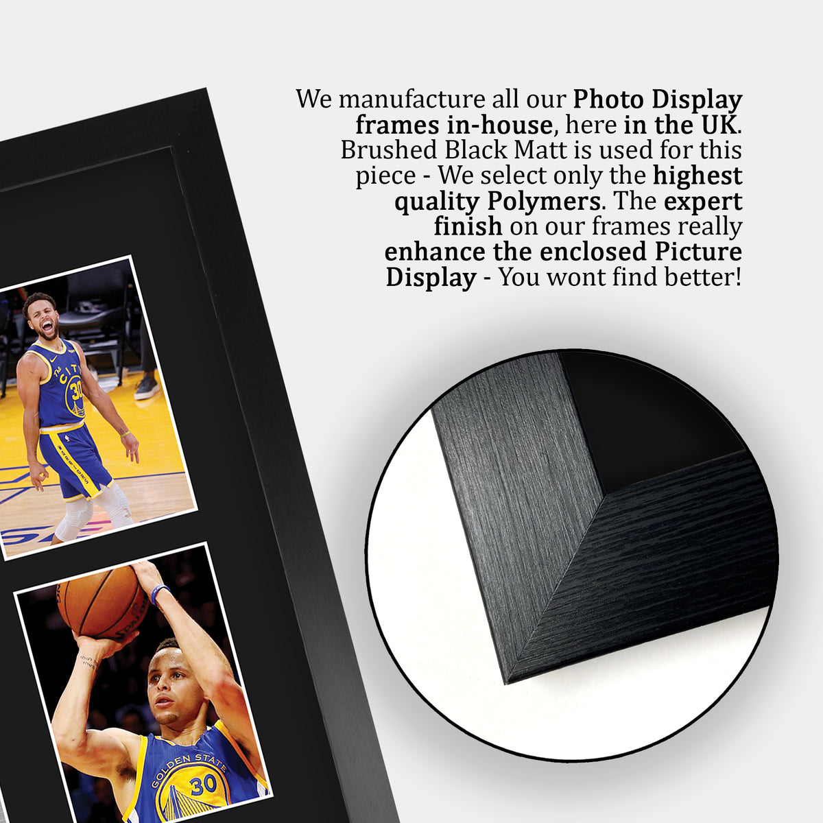 Steph Curry Golden State Warriors A3 framed print, view 6