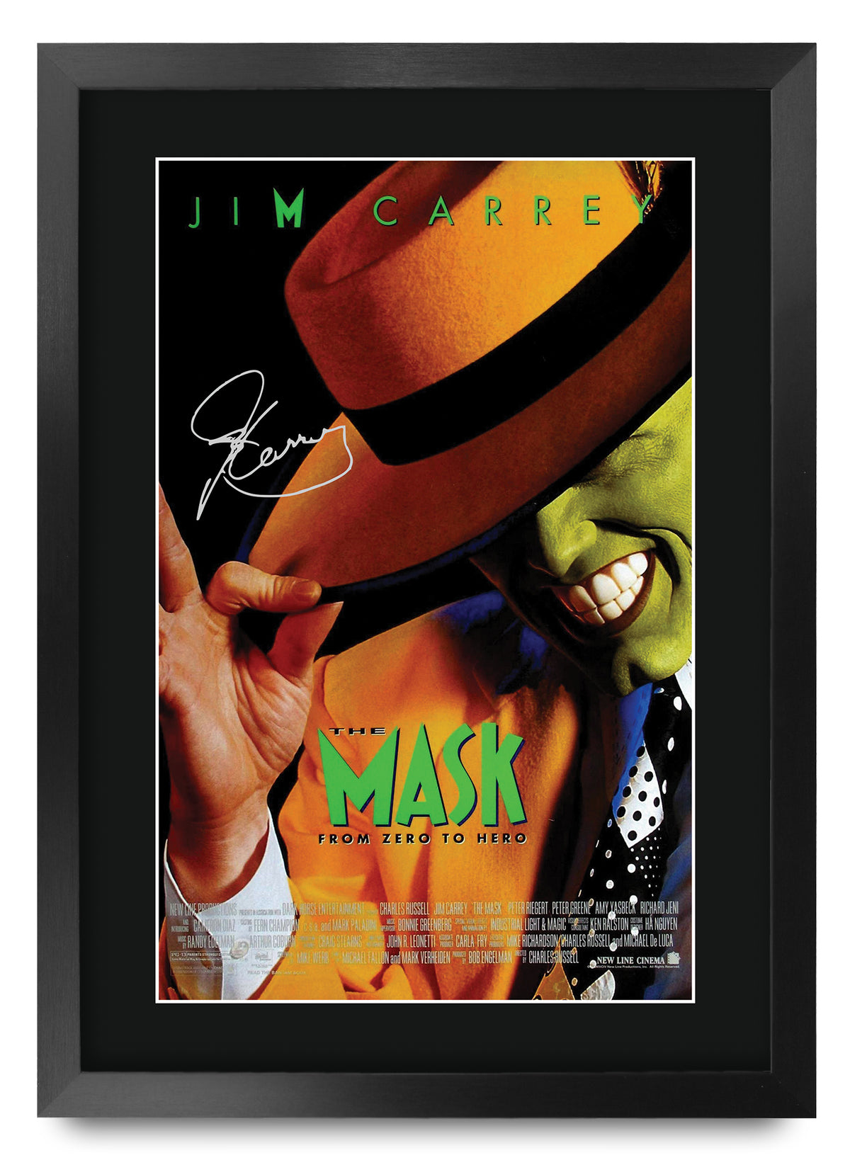 The Mask Movie Poster Jim Carrey A3 framed print