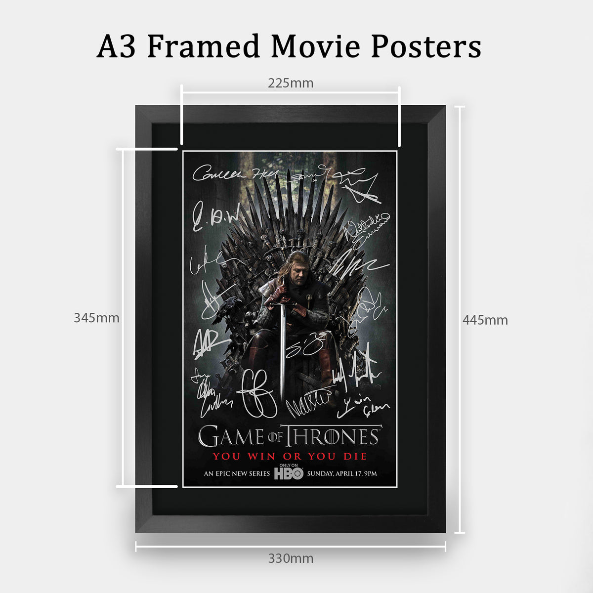 Game of Thrones A3 framed print, view 2