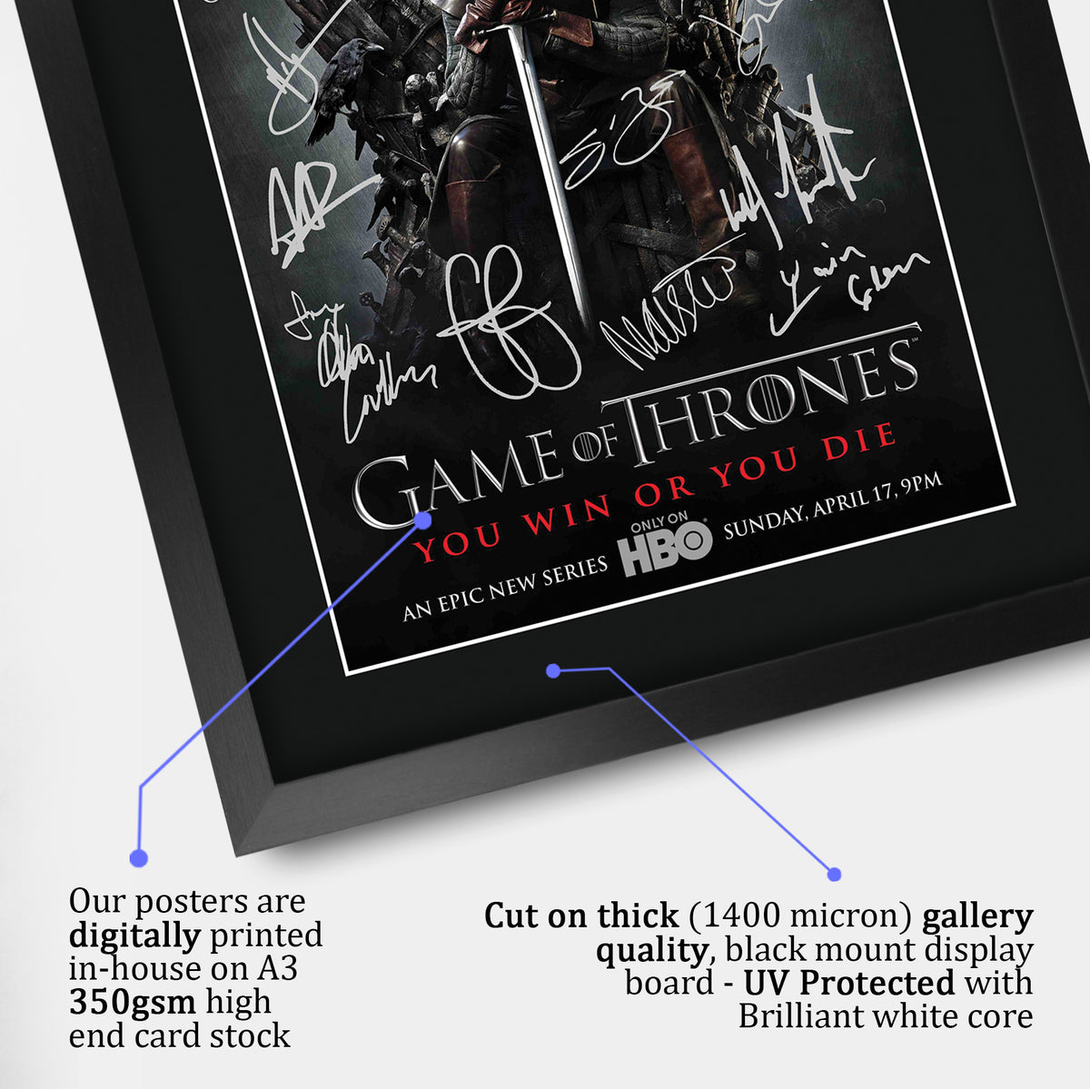 Game of Thrones A3 framed print, view 4