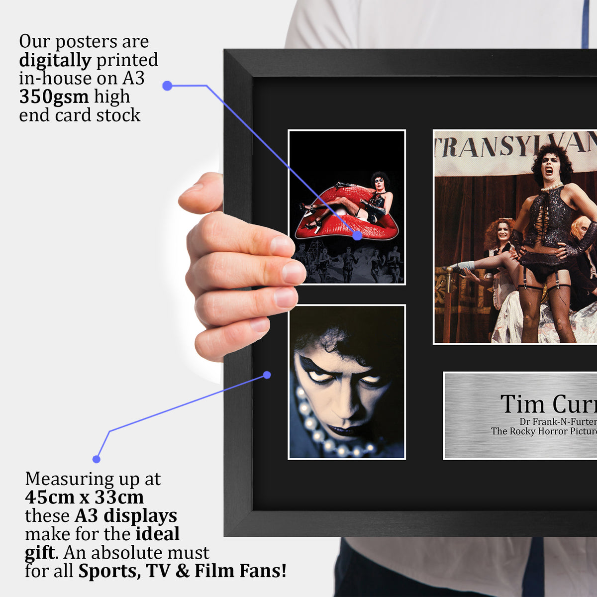 Tim Curry A3 Framed Rocky Horror Picture Show A3 framed print, view 3