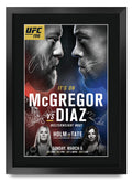 UFC 196 Programme Poster Conor McGregor Nate Diaz Holly Holm Miesha Tate A3 framed print