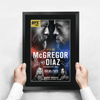 UFC 196 Programme Poster Conor McGregor Nate Diaz Holly Holm Miesha Tate A3 framed print, view 3
