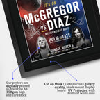 UFC 196 Programme Poster Conor McGregor Nate Diaz Holly Holm Miesha Tate A3 framed print, view 4