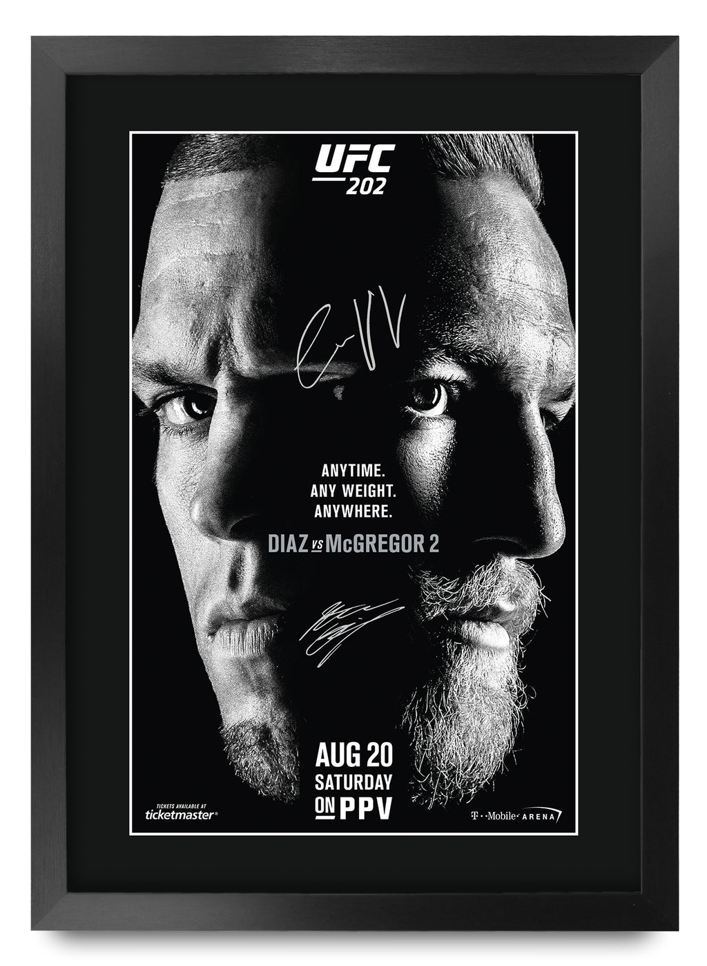 UFC 202 McGregor v Diaz A3 framed print
