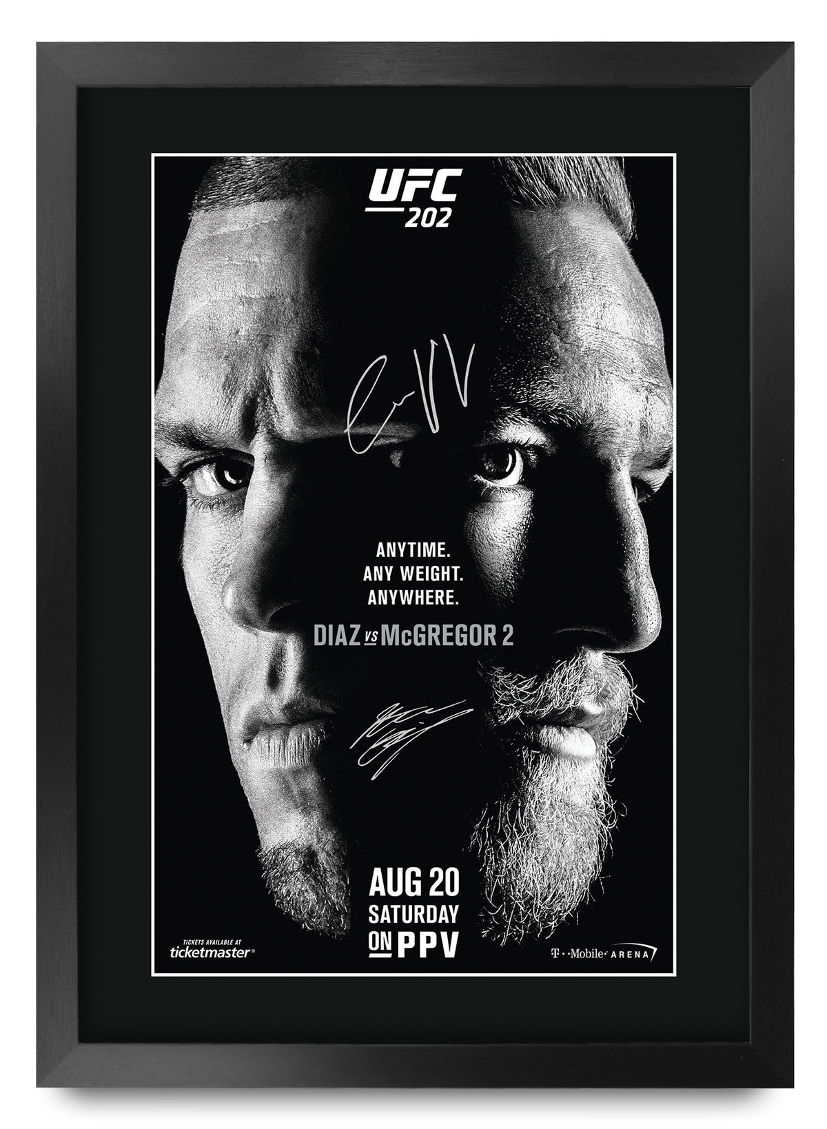 UFC 202 McGregor v Diaz A3 framed print