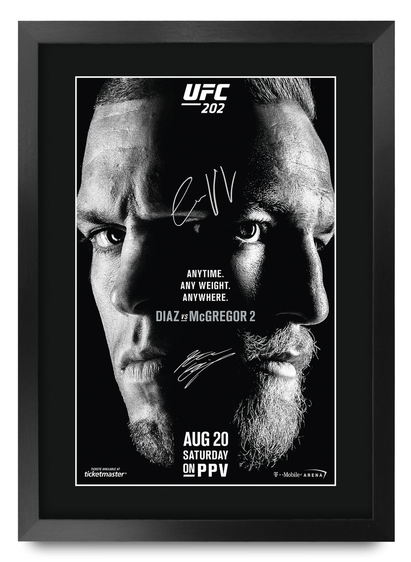 UFC 202 McGregor v Diaz A3 Framed Print