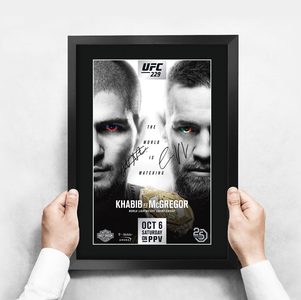 UFC 229 Fight Khabib vs McGregor A3 framed print, view 3