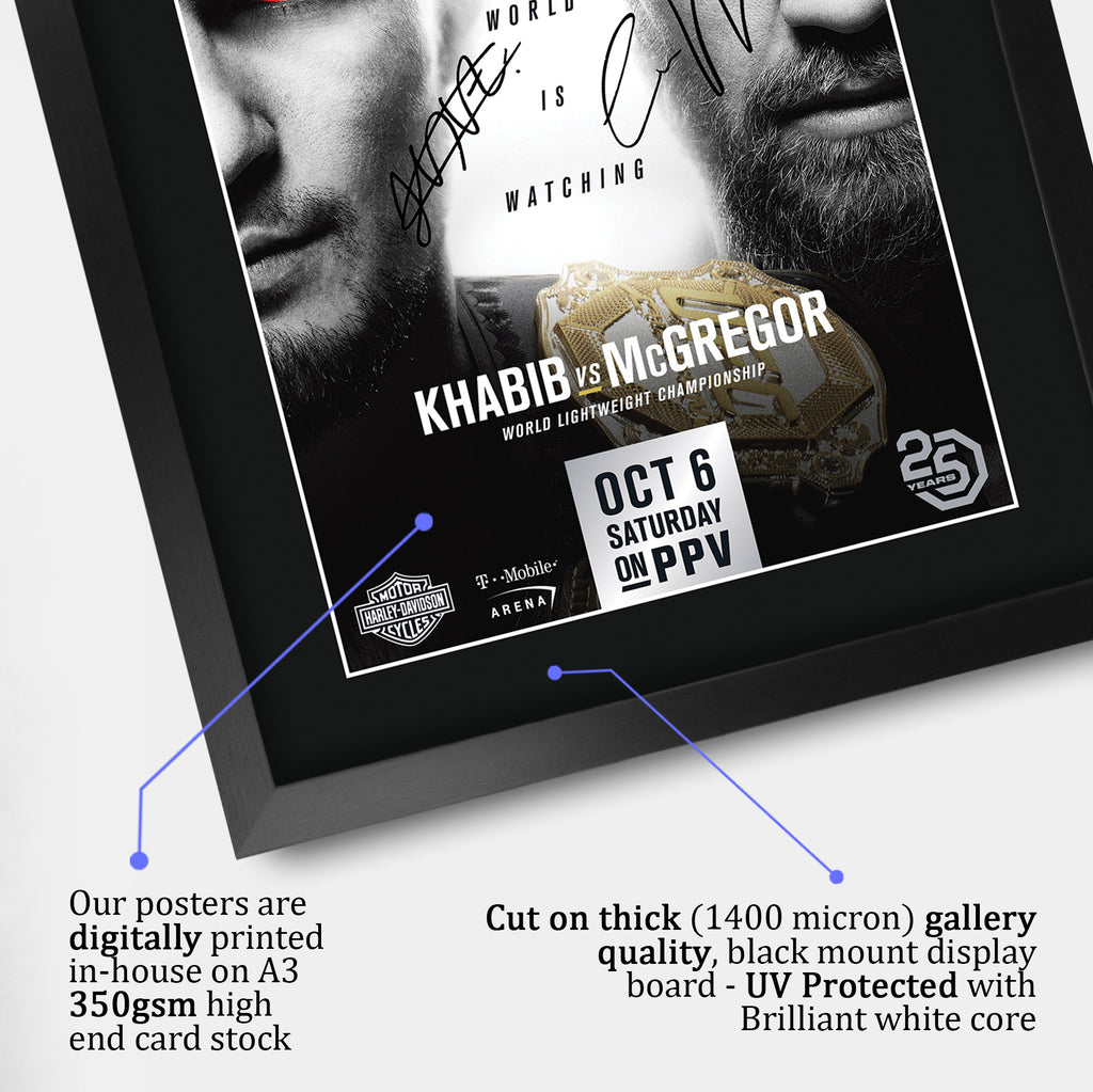 UFC 229 Fight Khabib vs McGregor A3 framed print, view 4