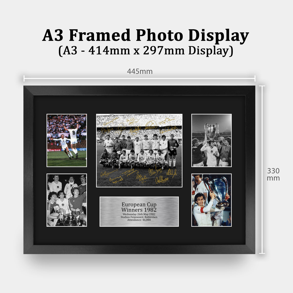 Villans 1982 European Cup Winners A3 framed print, view 2