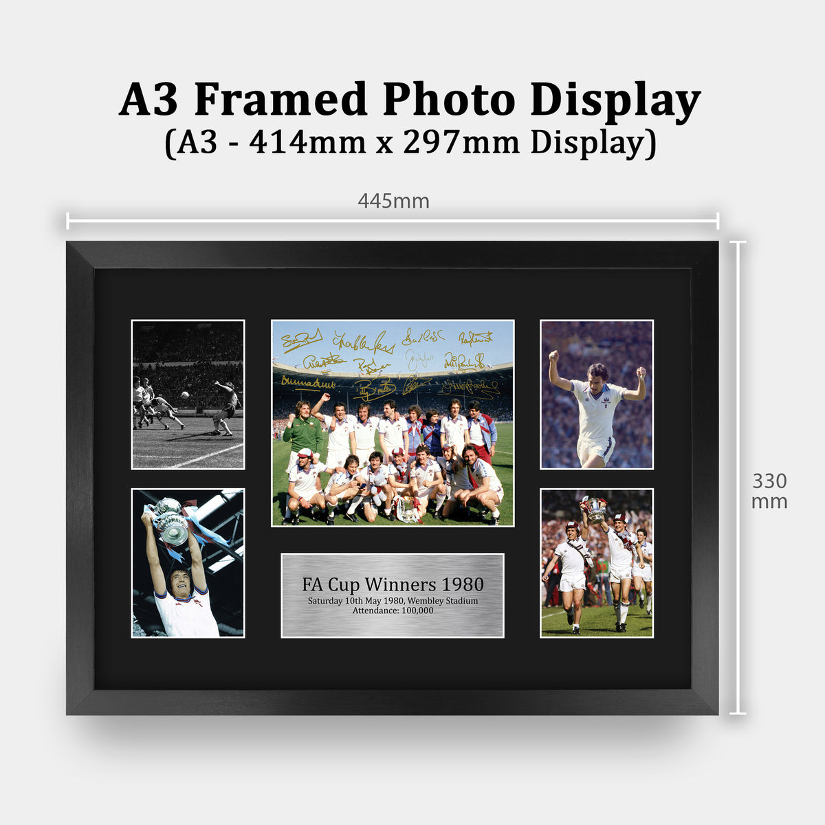 Hammers 1980 FA Cup Winners A3 framed print, view 2