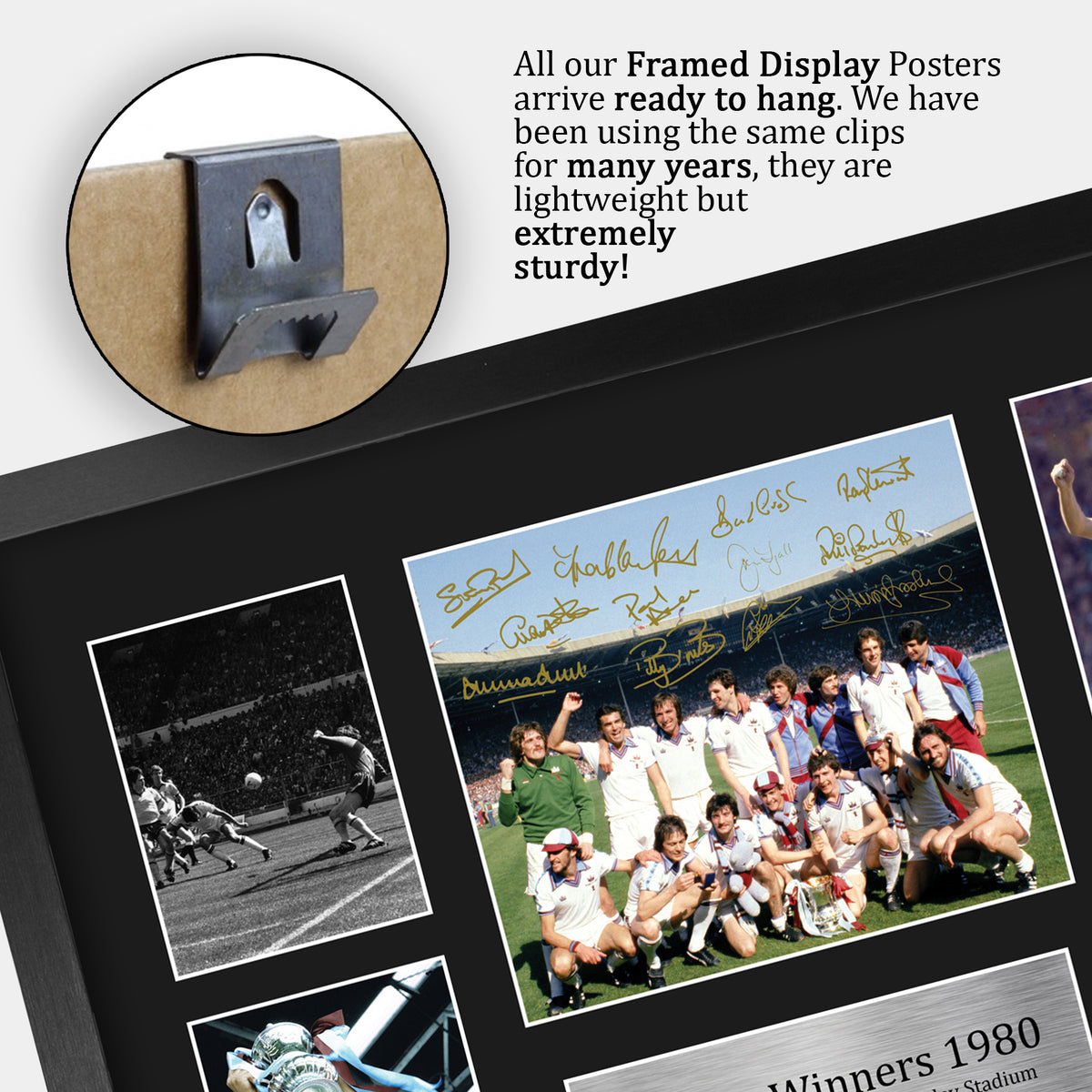 Hammers 1980 FA Cup Winners A3 framed print, view 5
