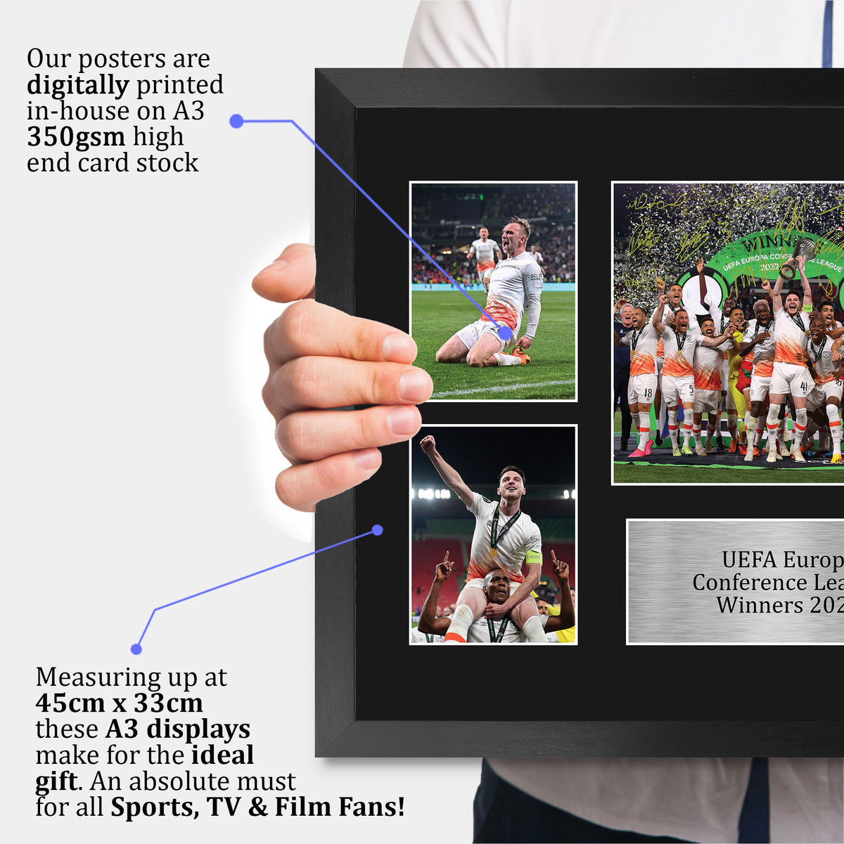 Hammers UEFA Conference League Winners 2022-2023 A3 framed print, view 3