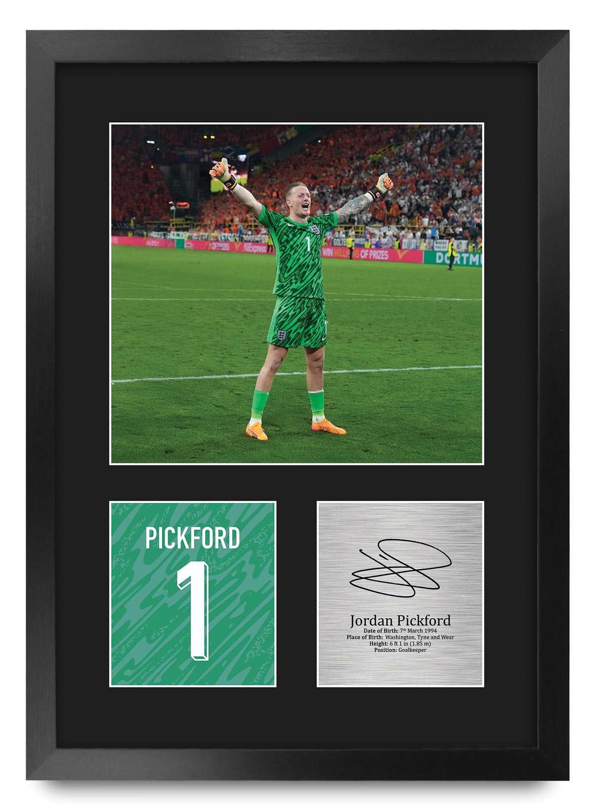 Jordan Pickford England A3 framed print